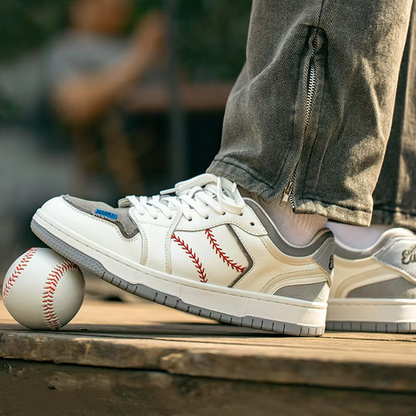 Bold Baseball Design Sneakers